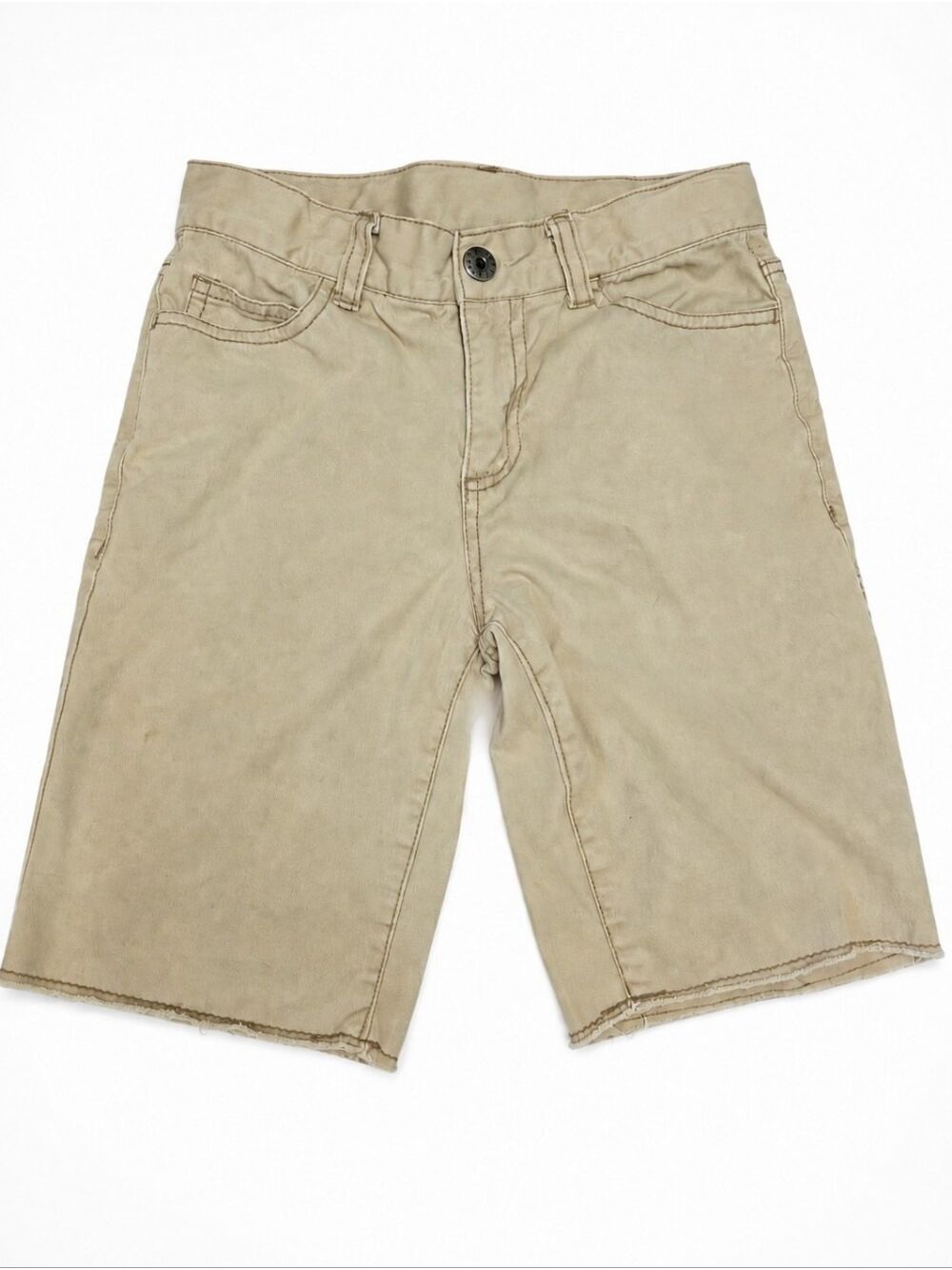 Crazy 8 Boys Khaki Raw Hem Shorts Size 7